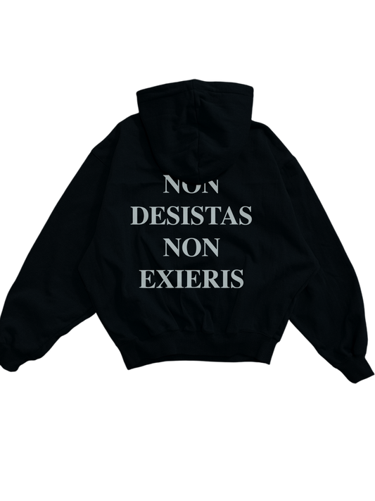 Non Desistas Non Exeris Hoodie oversize